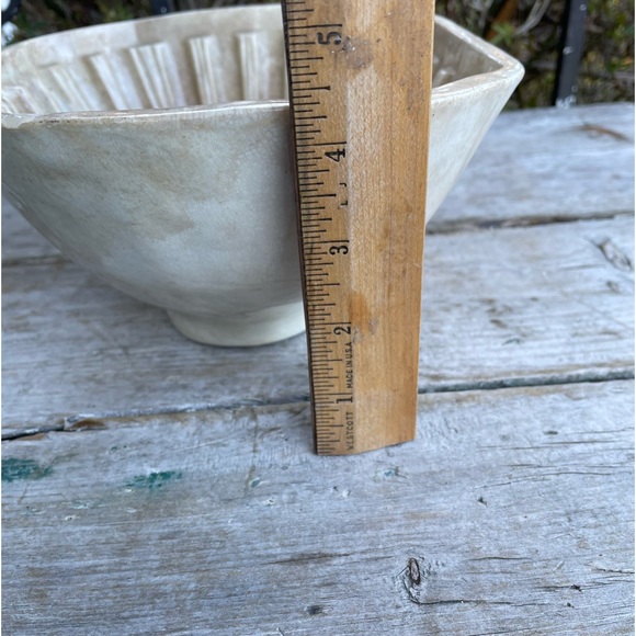 antique pineapple Stoneware bread mold bowl No.8 french country farmhouse decor - Picture 12 of 12